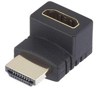 HDMI Adattatore [1x Spina HDMI - 1x Presa HDMI] Angolato Verso l'Alto a 270° contatti connettore Dorati SpeaKa Professi