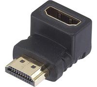 HDMI Adattatore [1x Spina HDMI - 1x Presa HDMI] Angolato Verso l'Alto a 90° contatti connettore Dorati SpeaKa Professio