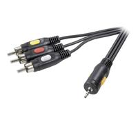 SpeaKa Professional Jack / RCA Composito AV Cavo [1x Spina jack da 2.5 mm - 3x