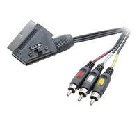 SpeaKa Professional SCART/Composite RCA TV, cavo di collegamento per ricevitore, 1 connettore SCART - 3 connettori RCA, 2,00 m Sc