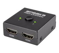 SpeaKa Professional SP-7141056 2 Porte Switch HDMI UHD 4K @ 60 Hz