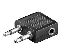 Speaka Professional SP-7869752 - Adattatore audio a Y con 2 jack da 3,5 mm, 1 presa jack da 3,5 mm, colore: Nero