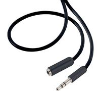 SpeaKa Professional SP-7870476 Jack Audio Prolunga [1x Spina Jack da 3.5 mm - 1x Presa Jack da 3.5 mm] 0.50 m Nero Rive