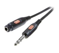 SpeaKa Professional SP-7870632 Jack Audio Prolunga [1x Spina Jack da 6.3 mm - 1x Presa Jack da 6.3 mm] 5.00 m Nero