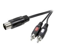 SpeaKa Professional SP-7870640 Attacco DIN/RCA Audio Cavo [1x Spina a 5 Poli (DIN) - 2X Spina RCA] 1.50 m Nero