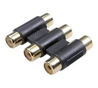 Speaka Professional SP-7870664 - Adattatore audio RCA, 3 prese RCA, 3 prese RCA, colore: Nero