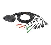 Speaka Professional SP-KVM-210 2 Porte Commutatore KVM HDMI Tastiera 4096 x 2160 Pixel