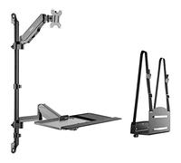 SpeaKa Professional SP-MM-710 1 parte Supporto a muro per monitor 33,0 cm (13) - 68,6 cm (27) Nero Regolabile in alte