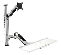 SpeaKa Professional SP-MM-730 1 parte Supporto a muro per monitor 43,2 cm (17) - 81,3 cm (32) Nero / Argento Regolabi