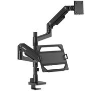 SpeaKa Supporto per monitor professionale SP-MM-1000-43,2 cm (17) - 124,5 cm (49) Nero Supporto per computer portatile, inclinabile e zw