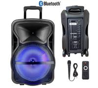 SPEAKER 35W BLUETOOTH 1 WOOFER 30CM LED MULTICOLORE TROLLEY VT-6312-LED7737 V-TAC