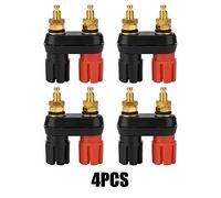 Speaker Binding Post AMP Terminal Amplificatore di Potenza Dual Copper 2 vie Banana Plug Jack(4PCS)