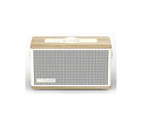 Pure Classic Aura - Der tragbare Bluetooth-Lautsprecher mit Hintergrundlicht, Baumwoll-Weiß/Eiche