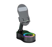 Speaker Induttivo per Telefono Supporto Dock Per Streaming Live E Film | Stand Telefono Con Audio Induttivo E Luce Registrazione video musica per viaggi casa camera