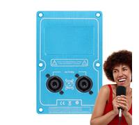 Speaker Junction Box, Double 4 Core Socket, Heavy Duty Audio Input Wiring Board, 3,54 x 5,71 pollici Amplifier Socket for Stage Sound Systems, Recording Studio Setup