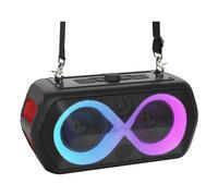 Majestic FIRE 39 - Speaker Wireless audio 5.3, Luci LED multicolor 13 effetti, ingressi USB/Micro SD/AUX/Mic/Chitarra, TWS, IPX4, Batteria ricaricabile, tracolla per il trasporto