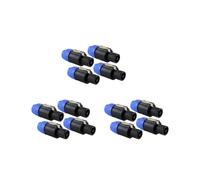 Speaker Plug Twist Lock 4 Pole Speaker Plug Compatibile con Neutrik Speakon Nl4Fc, Nl4Fx, Nlt4X, Nl2Fc - 12 Pack