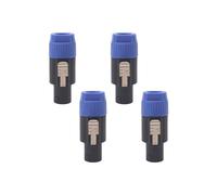 Speaker Plug Twist Lock 4 Pole Speaker Plug Compatibile Con Neutrik Speakon Nl4Fc, Nl4Fx, Nlt4X, Nl2Fc - 4 Pack