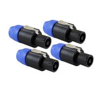 Speaker Plug Twist Lock 4 Pole Speaker Plug Compatibile Con Neutrik Speakon Nl4Fc, Nl4Fx, Nlt4X, Nl2Fc - 4 Pack