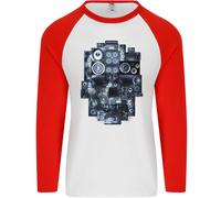 Speaker Skull Music Hi-Fi Uomo L/S Baseball T-Shirt
