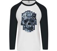 Speaker Skull Music Hi-Fi Uomo L/S Baseball T-Shirt