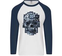 Speaker Skull Music Hi-Fi Uomo L/S Baseball T-Shirt
