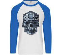 Speaker Skull Music Hi-Fi Uomo L/S Baseball T-Shirt