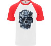 Speaker Skull Music Hi-Fi Uomo S/S Baseball T-Shirt