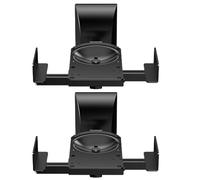 Speaker Wall Mount - 2 Pack Modern Brackets for Small and Large Surround Sound Speakers | Multifunctional Heavy Duty Wall Holder Supports Up to 55lbs for Home Theater Studio, 27x15.5x9cm Black Iron