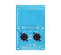 Speaker Wiring Junction Box, Doppio 4-Core Socket Panel, 3.54x5.71 pollici, Connettore audio in lega di alluminio, Amplifier Interface Plate, for Stage Equipment Terminal, Recording Studio