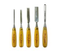 Spear & Jackson SJ5PCSET Set di 5 Scalpelli Professionali per Legno, Realizzati a Mano a Sheffield, Inghilterra, Ottimali per Taglio, Intaglio e Modellatura di Precisione