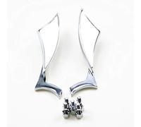 Spear Triangolo Moto Manubrio Specchietto Retrovisore Laterale Per Cruiser Chopper Bobber Custom (Cromo)