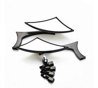 Spear Triangolo Moto Manubrio Specchietto Retrovisore Laterale Per Cruiser Chopper Bobber Custom (Nero)