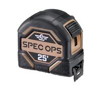 Spec Ops Tools - Metro a nastro da 25 piedi, lama bifacciale da 2,5 cm, custodia composita di grado militare, donato al 3% ai veterani