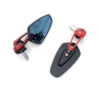 Specchi 1 Paio Di Specchietti Retrovisori Per Motociclette Mollo Manubrio Specchietti Retrovisori Accessori Motociclette Parti Retrovisori(Red)