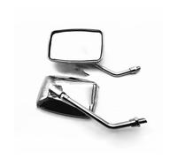 Specchi 1 Paio Di Specchietti Retrovisori Universali Per Motociclette 10 Mm Neri Rettangolari Con Filettatura Per Motociclette Retrovisori(Silver)