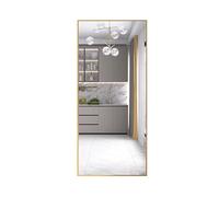 Specchi a lunghezza intera con supporto, 180 x 80 cm, grande specchio da appendere alla parete o al pavimento, per soggiorno, camera da letto, guardaroba (lucido)