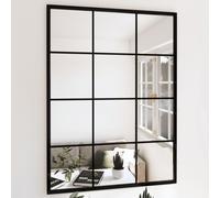 vidaXL Specchi a Parete 2 pz Neri 80x60 cm in Metallo