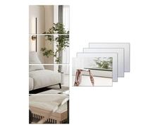 Specchi adesivi per pareti, 4 pezzi, specchio HD a tutta lunghezza in acrilico, non in vetro, sicuri, da parete, specchi retrò da attaccare al trucco, grande specchio per casa, allenamento, palestra