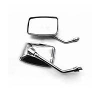 Specchi Coppia Di Specchietti Retrovisori Universali Per Moto Da 10 Mm Con Filettatura Rettangolare Per Moto Scooter ATV Retrovisori(Silver)