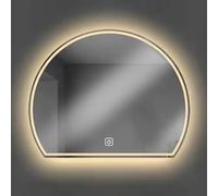 Specchi da bagno a LED con luci, Specchio per il trucco, Specchio intelligente a mezza luna, Specchio da parete per soggiorno, bagno, camera da letto, ingresso (Colore: Luce bianca (6000K), Dimensioni