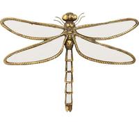 Specchi da parete in oro con libellula - Oro, fatti a mano, decorazione murale in resina e vetro con insetti, perfetta per case a tema vittoriano ed europeo (libellula)