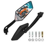 Specchi di sterzo per motociclette - 2 pezzi di specchio rotante a 360 ° per ATV | Tra cui 5 viti per considerazione ad alta risoluzione