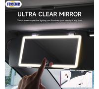 Specchi Interni per Auto Piastra Parasole Specchio per Trucco LED HD per Ragazze