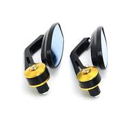 Specchi M&oto Bar End Vista Posteriore Specchietto Manubrio 22mm Per Kawasaki Ex650 Z1000Sx Zx9R Er6N Z750 Per Vulcan S 650 Zr7 Vn800 Calotta Specchietto Retrovisore(Gold)