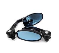 Specchi M&oto Bar End Vista Posteriore Specchietto Manubrio 22mm Per Kawasaki Ex650 Z1000Sx Zx9R Er6N Z750 Per Vulcan S 650 Zr7 Vn800 Calotta Specchietto Retrovisore(Black)