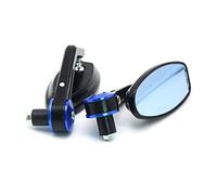Specchi M&oto Bar End Vista Posteriore Specchietto Manubrio 22mm Per Kawasaki Ex650 Z1000Sx Zx9R Er6N Z750 Per Vulcan S 650 Zr7 Vn800 Calotta Specchietto Retrovisore(Blue)
