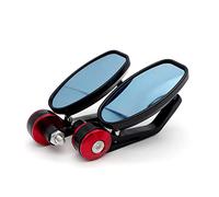 Specchi M&oto Bar End Vista Posteriore Specchietto Manubrio 22mm Per Kawasaki Ex650 Z1000Sx Zx9R Er6N Z750 Per Vulcan S 650 Zr7 Vn800 Calotta Specchietto Retrovisore(Red)