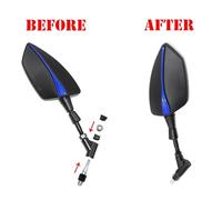 Specchi Moto Scooter 8/10 MILLIMETRI Universale Regolabile Specchietto Retrovisore Laterale Specchietti Retrovisori Per Benelli Per 180s 302s TNT 125 135 150 250 300 600 BN 302 S(10)