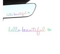Specchi Retrovisori Decalcomania Hello Beautiful Mirrors Decalcomania PVC Automotive Sticker Finestra Cartello Decalcomanie per finestre Adesivi Specchi Vanity Affermazione